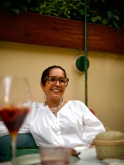 A heartwarming portrait of a mother enjoying brunch at Lupa on Mother's Day. This photo captures the special moments and celebrations we are proud to host.