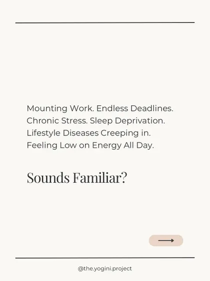 Mounting work, chronic stress, and low energy. Sounds familiar? My 'YogaFit' program was created specifically for busy professionals who have put their health on the backburner.