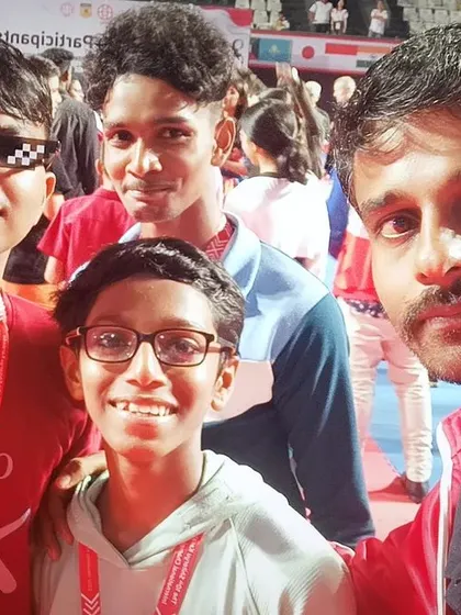A selfie with some of the younger competitors at the event. It's great to see the next generation of martial artists so passionate.