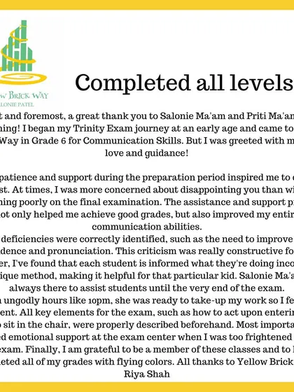 A student who joined us as a teenager shares how our supportive environment and detailed feedback helped her overcome her exam fears and improve her overall communication abilities.