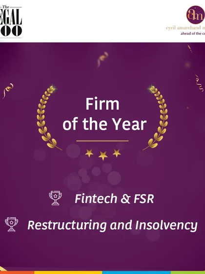 We were named 'Firm of the Year' for Restructuring and Insolvency at the Legal 500 India Awards 2024, underscoring our top-tier practice in this area.