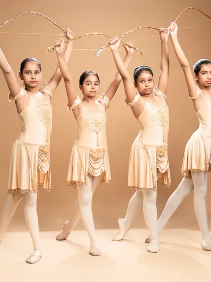 These studio portraits capture the warrior spirit of our dancers performing a piece inspired by the ballet 'Sylvia.' Holding their bows, they embody a story of conflict, courage, and resolution.