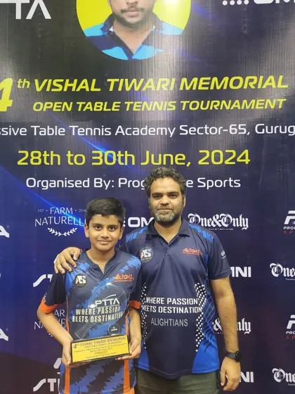 A winner from the Vishal Tiwari Memorial tournament. We encourage our players to compete in various open tournaments.