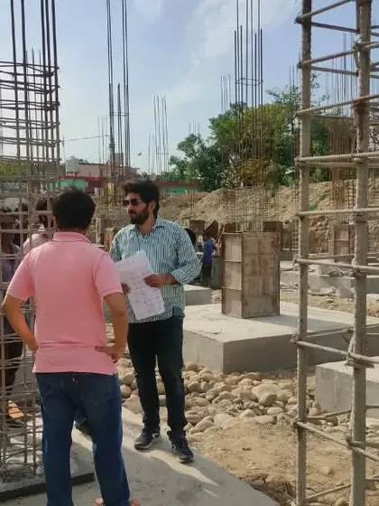 We are bringing an elegant vision to life in Jammu & Kashmir. This photo shows our team on-site during the foundation stage, where traditional charm will meet modern luxury.