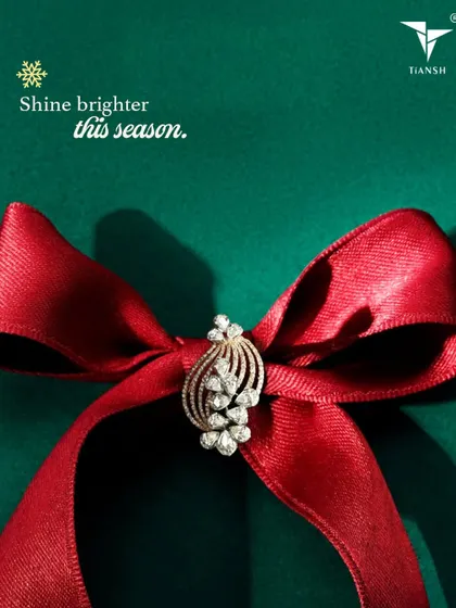 Shine brighter this season. This beautiful diamond brooch, styled on a festive red bow, is a reminder of quiet celebrations and meaningful gifts.