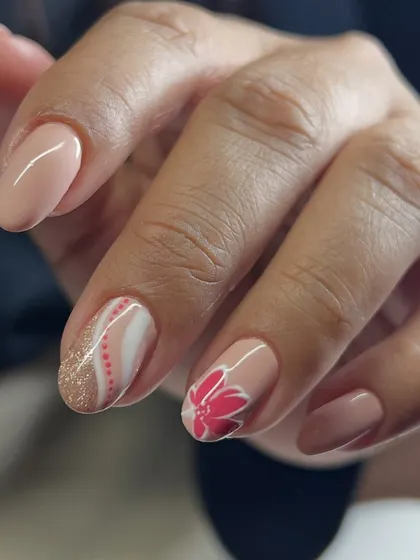 This design has a vibe that matches your core. A mix of floral, dots, and glitter for a personalized look.