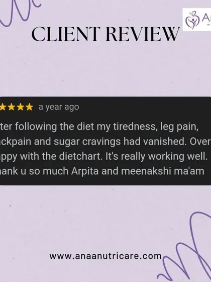 "My tiredness, leg pain, backpain and sugar cravings had vanished." This feedback shows how a balanced diet can resolve multiple nagging symptoms at once, making you feel better overall.