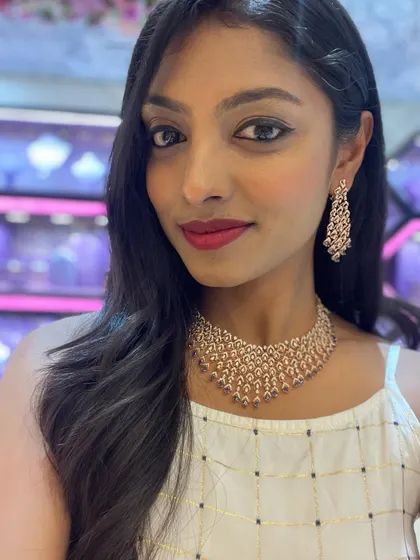 My look for day three of the Bhima Jewellers launch, featuring an elegant diamond set.