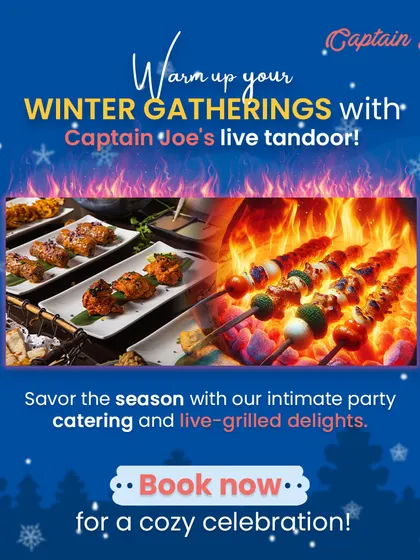 Bring the warmth and sizzle of a live tandoor to your winter gatherings. This service is perfect for intimate parties, where guests can enjoy freshly grilled kebabs and tikkas straight from the fire. It adds an interactive and delicious element to any celebration.