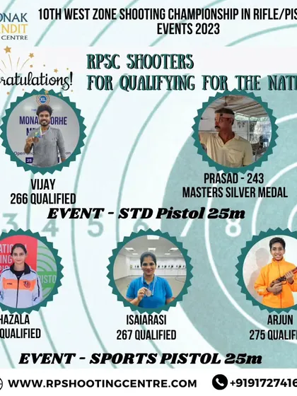 More qualifications for the Nationals from the 10th West Zone Shooting Championship. We congratulate our shooters competing in the 25m standard pistol and 25m sports pistol events.
