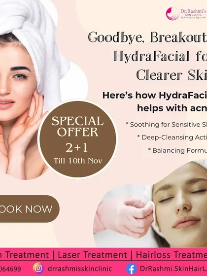 If you struggle with breakouts, the HydraFacial can help you achieve clearer skin without causing irritation. Its deep-cleansing action removes excess oil from pores, while the balancing formula hydrates and soothes acne-prone areas.