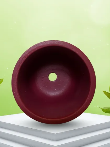 I ensure all my terracotta pots have proper drainage, as you can see from the hole at the bottom of this Red Golden Leaf planter. This is essential for healthy roots.