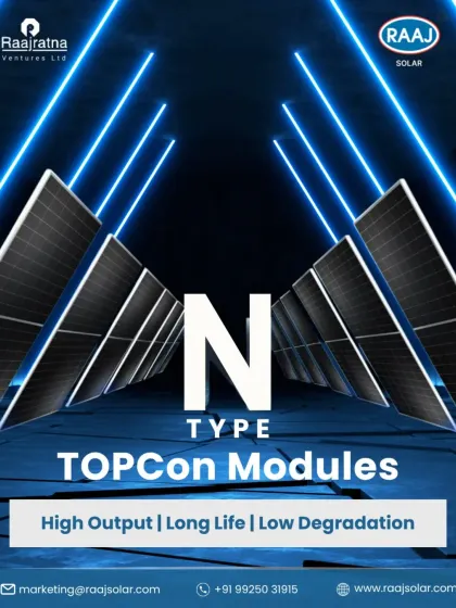 Step into the future with our N-Type TOPCon Modules. These panels are defined by their high output, long life, and low degradation rate, making them one of the most reliable and powerful solar solutions on the market today.