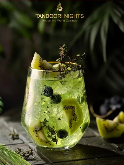 Pouring sunshine into every glass. This vibrant kiwi and blueberry mocktail is a perfect summertime favorite for a refreshing escape.