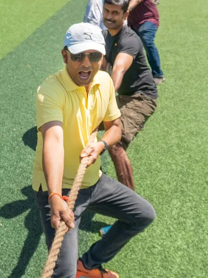 More action from the parents' tug-of-war. These events are a fantastic way for our community to connect and have a great time.