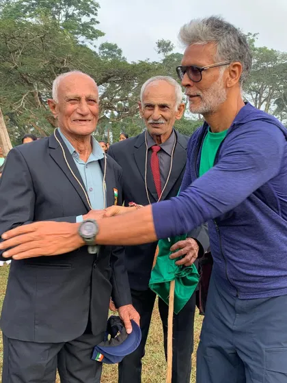 Honoring our elders at the event. The Barefoot Marathon brings together people from all walks of life and every generation.