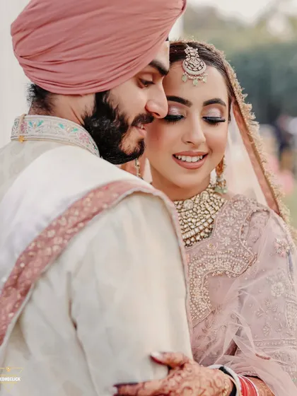 A tender and emotional portrait of a Sikh couple. Her gentle smile and his loving embrace convey a deep sense of peace and happiness. These are the quiet, heartfelt moments I strive to capture.