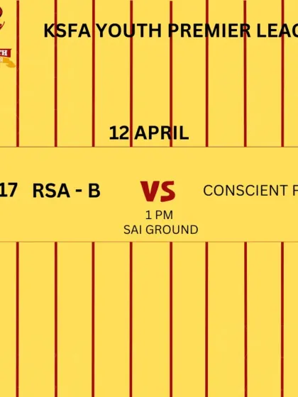 U17 match announcement for the KSFA Youth Premier League.