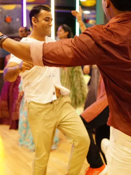 Guests enjoying the dance floor during one of our event choreography sessions. We make sure everyone feels included and confident enough to participate.