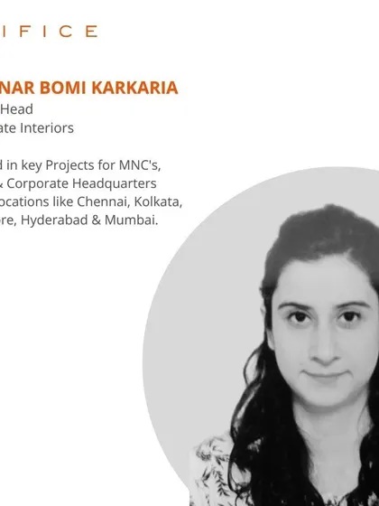 Meet Tushnar Bomi Karkaria, our new Project Head for Corporate Interiors. Her expertise and dedication have been instrumental in key projects for MNCs and corporate headquarters across India.
