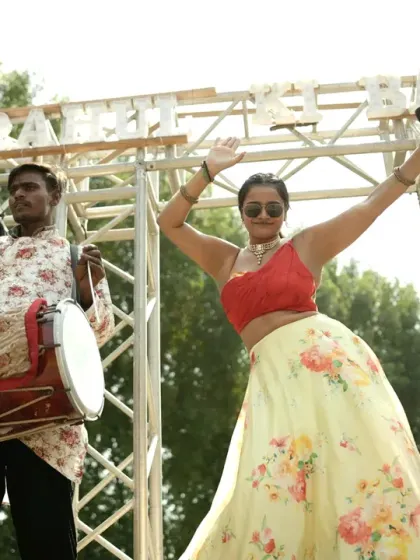 Dancing with the dhol player on top of the truck during the baraat. It's all about creating an immersive and high-energy experience.