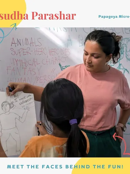 Meet Vasudha from our Micro-School. Swipe through to find out about her journey, her passions, and the special qualities that make her a cherished member of our team.
