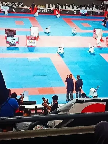 A view from the stands, watching the competition unfold. As a coach for Team India, it was my job to support our athletes and analyze the competition.