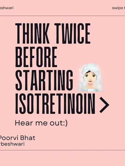 An infographic series on Isotretinoin for acne. As a nutritionist, I share my thoughts on its known side effects, like pregnancy risks and sun sensitivity, and why I believe addressing the root cause of acne is a better long-term strategy than suppressing a natural function of the skin.