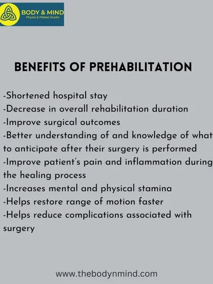 The benefits of prehabilitation include a shorter hospital stay, improved surgical outcomes, and a faster return to function.