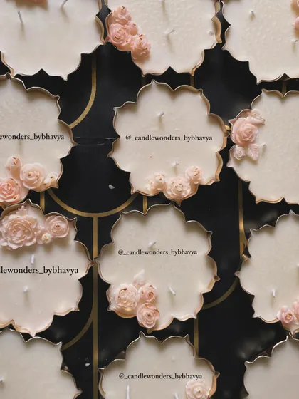 A collection of floral urli candles, showcasing different designs and sizes, perfect for creating a stunning festive display.