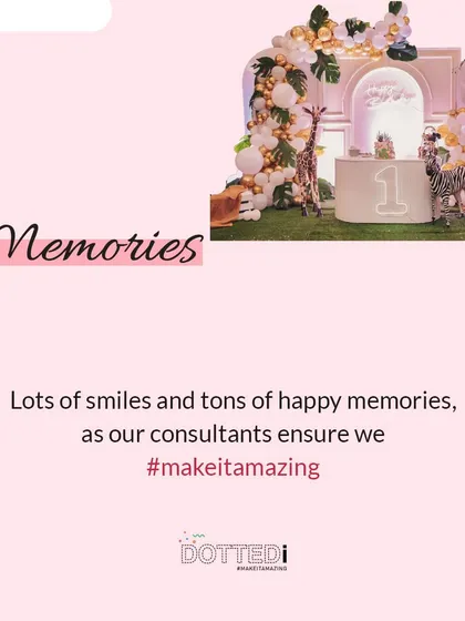 My goal is to create "Memories" and "tons of happy smiles." This graphic emphasizes my commitment to making every event amazing through thoughtful planning and execution.