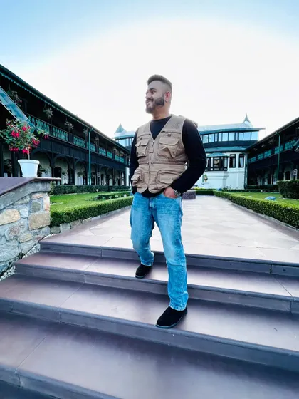 Exploring the venue before a sangeet night in Mussoorie. Understanding the space helps me create the best possible audio-visual experience.
