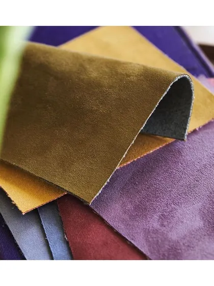 For a sustainable alternative to leather, I recommend 'Mezzola' vegan suede. Available in 35 sophisticated shades, it's durable, easy to clean, and a great option for high-use upholstery.