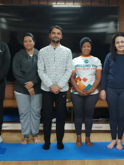 A group photo from our January 2024 international teacher training batch. We are honored to have guided these students in their journey to becoming certified yoga teachers.