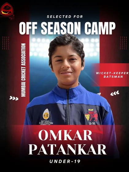 This is what hard work looks like. Omkar Patankar, one of our dedicated wicket-keeper batsmen, was selected for the Mumbai U-19 Summer Off-Season Camp. He has the vision behind the stumps and the fire with the bat. We are proud to see him get recognized.