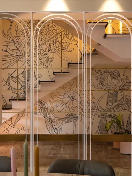 Our tropical line-art mural featured by The Artist Fix.