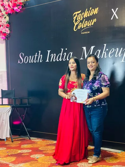 Certified by makeup expert Bhavitha Gowda at the Makeup Carnival. Each class helps me refine the techniques I teach, ensuring my students get the most up-to-date knowledge.