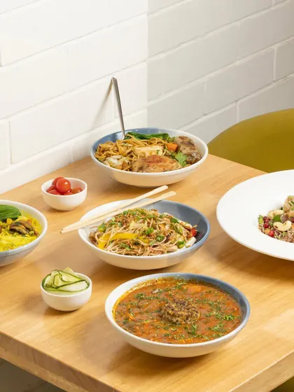 From single dishes to full spreads, our space is ideal for food photography. Here's a vibrant, professionally styled table setting created for a cafe client.