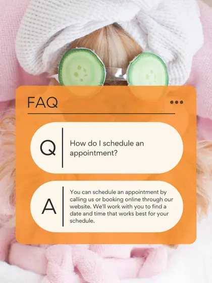 FAQ: How do I schedule an appointment? You can call me or book online through my website. I'll work with you to find a time that fits your schedule.