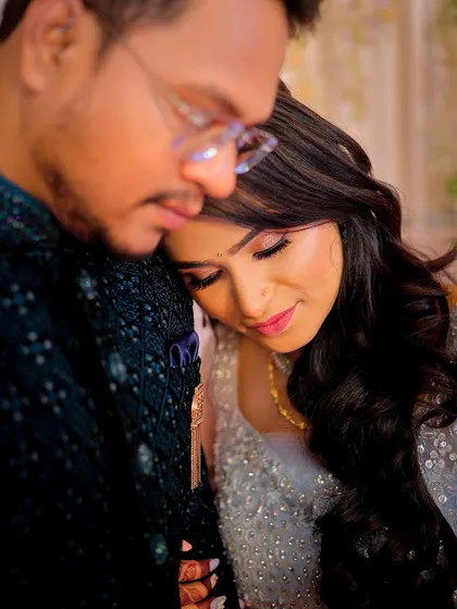 A close, emotional portrait of the couple.