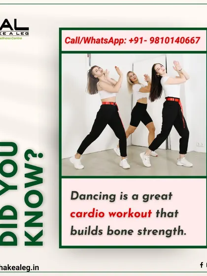 Did you know that dancing is a fantastic cardio workout that also helps build bone strength? It's a fun and effective way to take care of your body.