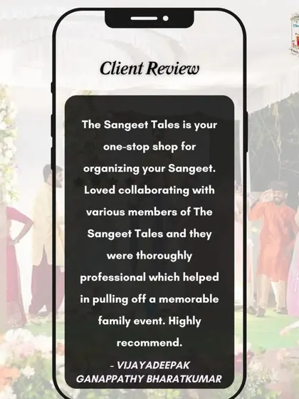 "The Sangeet Tales is your one-stop shop for organizing your Sangeet." We are proud to be a professional and collaborative team that helps pull off a memorable family event.
