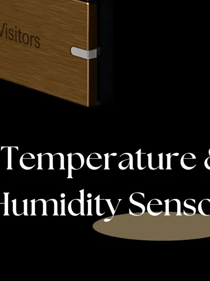 Our integrated keypads can do more than just control lights. This Gira sensor includes built-in temperature and humidity sensors, allowing the panel to serve as a smart thermostat for maintaining the perfect room climate.