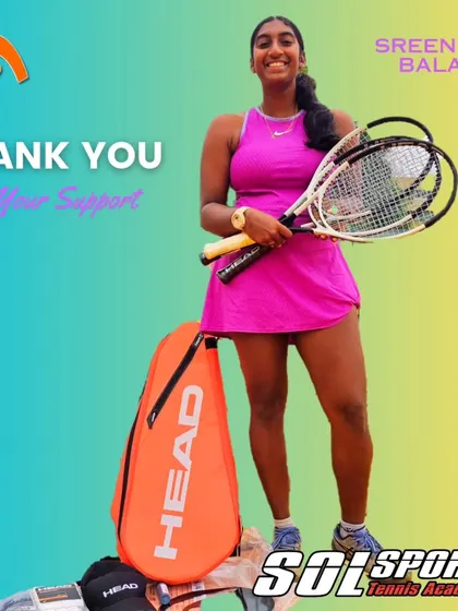 We are grateful to our partners at Head Tennis for supporting our promising athlete Sreenidhi Balaji with an equipment sponsorship. These partnerships help nurture champions.