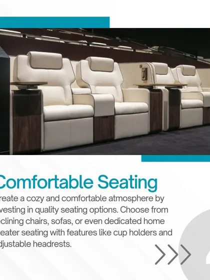 Long movies require comfortable seating. We provide a range of options from plush sofas to dedicated, fully reclining home theater chairs with features like adjustable headrests and built in cup holders for the ultimate in viewing comfort.