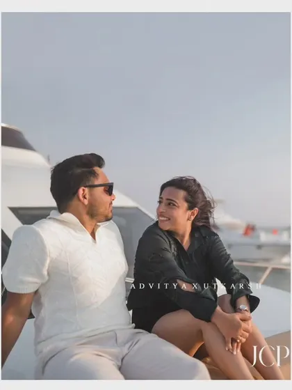 A candid moment on a yacht in Dubai. This shows how we can create a variety of looks, from casual and fun to elegant and chic.