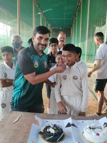 Celebrating Parth Rane's birthday at the academy. It's important to celebrate these moments together as a team.