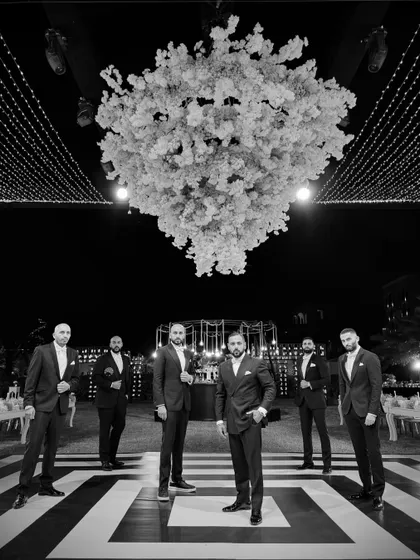 Another shot of the team on the custom dance floor in Bahrain. We stand by our work and are proud of the events we create together.