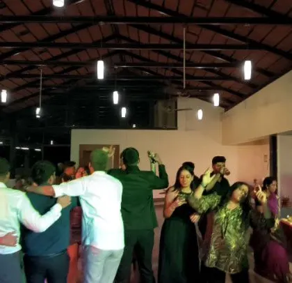 Guests dancing together and having a great time.