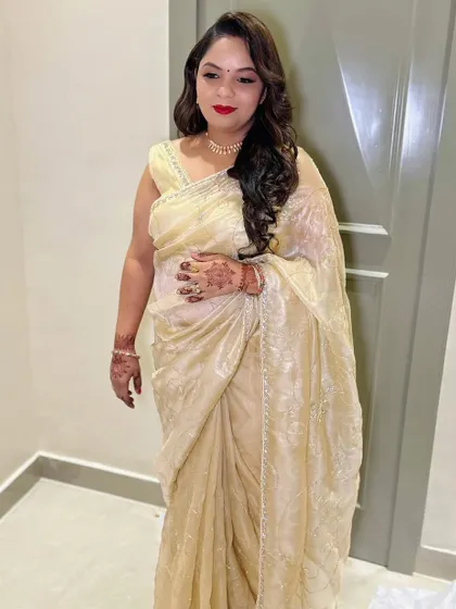 A full-length shot of the client.